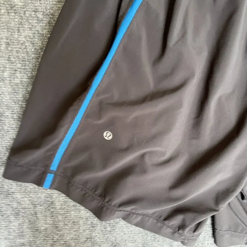 Lululemon Pace Breaker Shorts Mens Gray Blue Lined Swift 9